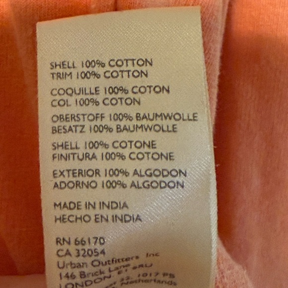 Pilcro Pintuck Cotton Oversized Long Sleeve Sweatshirt Coral Size Small - Picture 6 of 8